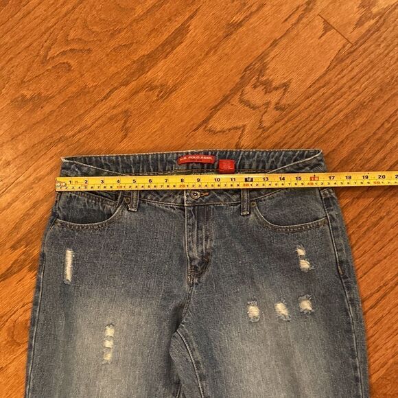 U. S. Polo association size 13/14 jeans, distressed, bellbottom - Picture 5 of 12